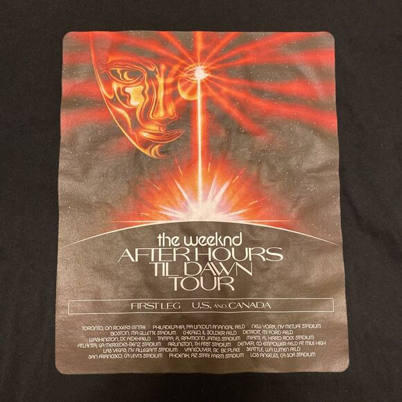 NWOT THE WEEKND After Hours Til Dawn Tour T-Shirt FIRST LEG 2022 Size Medium LS - Picture 2 of 7
